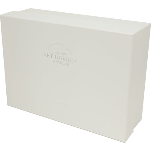 סט גביע קידוש + פמוטים + מלחייה מקריסטל "זהב"