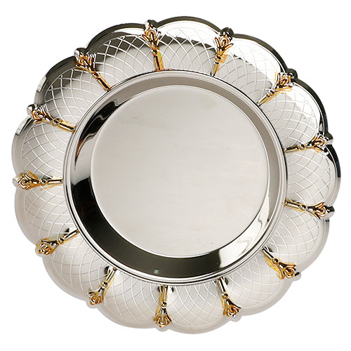 גביע קידוש מהודר ניקל עם זהב כולל תחתית