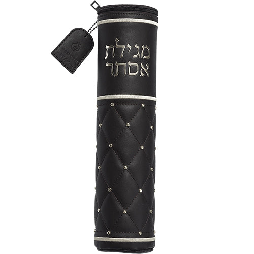 תיק למגילת אסתר פיו עם אותיות בולטות עבור קלף