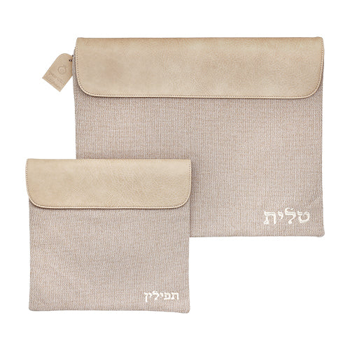 סט טלית תפילין בד פשתן